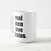 Real Man Love Vizslas Mok (Voorkant links)
