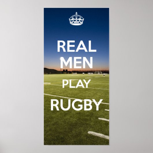 REAL MAN PLAY RUGBY POSTER (Voorkant)