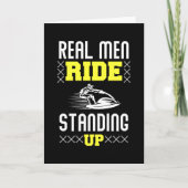 Real Man Ride Standing Up - Jet Ski Kaart (Voorkant)