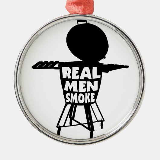 REAL MAN ROOK METALEN ORNAMENT (Voorkant)