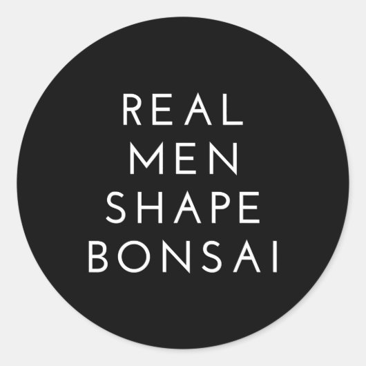 Real Man Shape Bonsai Tree Gift Ronde Sticker (Voorkant)