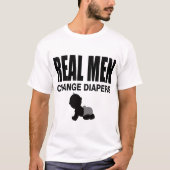 REAL MAN VERANDERT DIAPIEREN T-SHIRT (Voorkant)