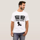 REAL MAN VERANDERT DIAPIEREN T-SHIRT (Voorkant volledig)