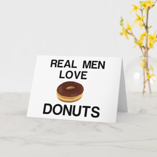 REAL MAN VERLIES DONUTS KAART (Gele Bloem)