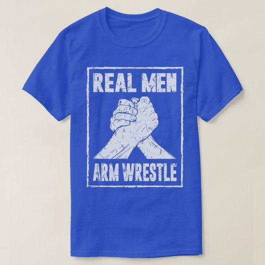 Real Mannen Arm Wrestle T-shirt (Design voorkant)