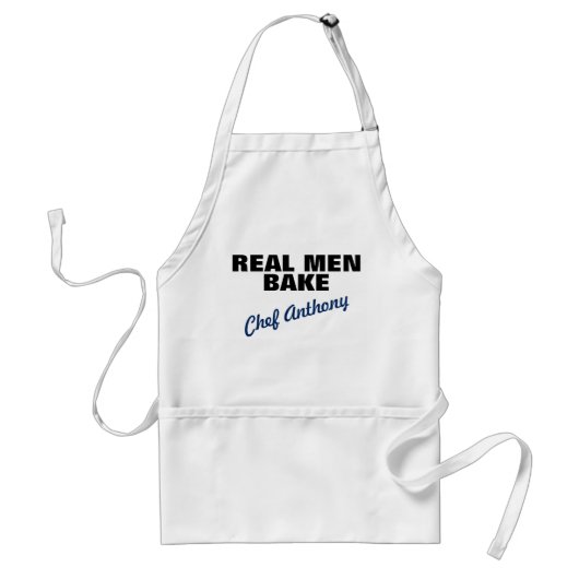 Real Mannen Bake Personalized Standard Schort (Voorkant)