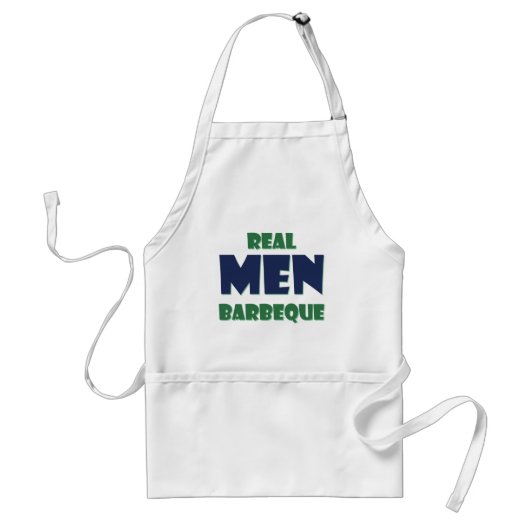Real Mannen Barbeque Standaard Schort (Voorkant)
