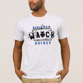 Real Mannen Bekijk Hockey Funny Hockey Gezegde T-shirt (Voorkant)