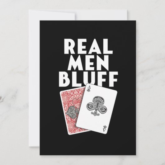 Real Mannen Bluff Poker Player Gambler Casino Gift Kaart (Voorkant)