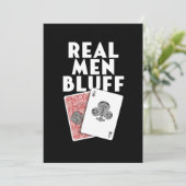 Real Mannen Bluff Poker Player Gambler Casino Gift Kaart (Staand voorkant)