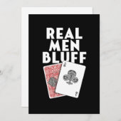 Real Mannen Bluff Poker Player Gambler Casino Gift Kaart (Voorkant / Achterkant)
