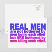 Real Mannen briefkaart (Voorkant / Achterkant)