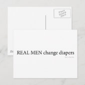Real Mannen Change Diapers Briefkaart (Voorkant / Achterkant)