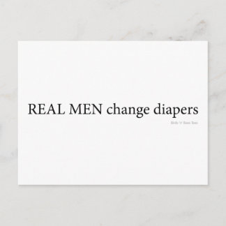 Real Mannen Change Diapers Briefkaart