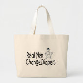 Real Mannen Change Diapers Grote Tote Bag (Voorkant)