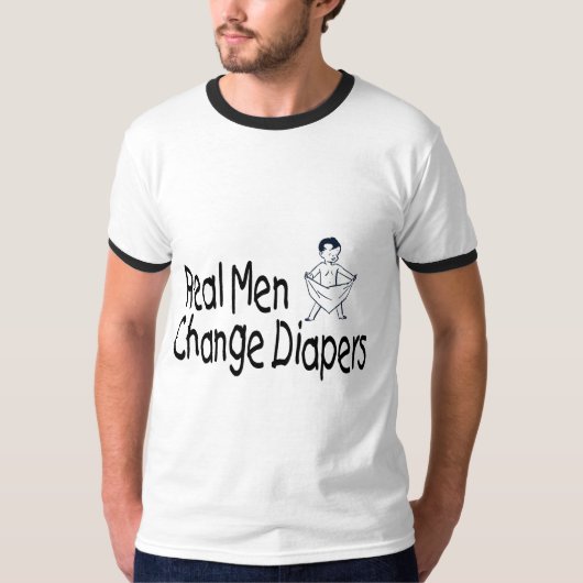 Real Mannen Change Diapers T-shirt (Voorkant)