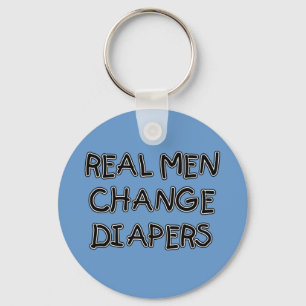 Real Mannen Change Diapers T-shirts and Gifts Sleutelhanger