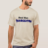 "Real Mannen Charleston" langgestroomlijnde raglan T-shirt (Voorkant)