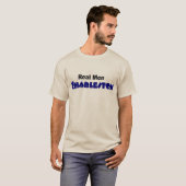 "Real Mannen Charleston" langgestroomlijnde raglan T-shirt (Voorkant volledig)