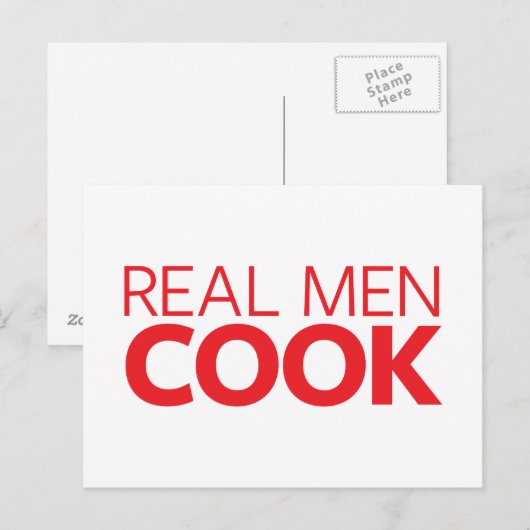 Real Mannen Cook Briefkaart (Voorkant / Achterkant)