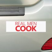Real Mannen Cook Bumpersticker (Op auto)