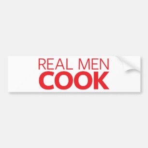 Real Mannen Cook Bumpersticker