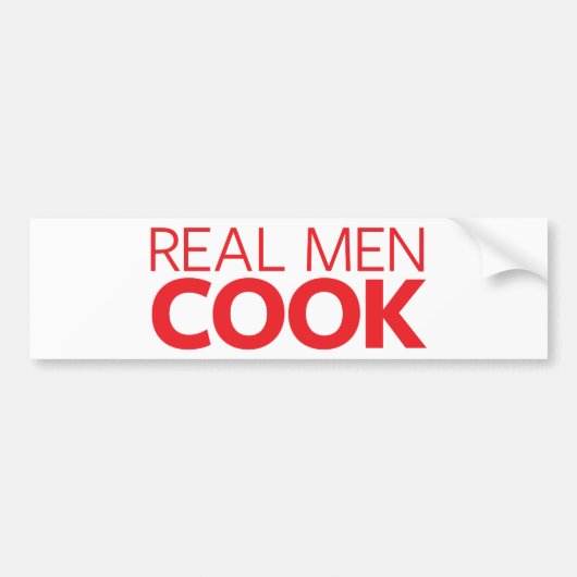 Real Mannen Cook Bumpersticker (Voorkant)