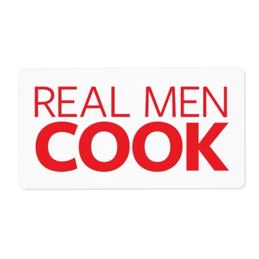 Real Mannen Cook Etiket (Voorkant)