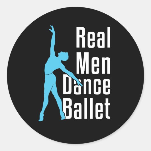 Real Mannen Dance Ballet Ronde Sticker (Voorkant)