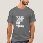 REAL MANNEN DOEN YOGA-Text T-shirt (Voorkant)