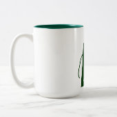 Real Mannen Draag Aprons (groen) Tweekleurige Koffiemok (Links)