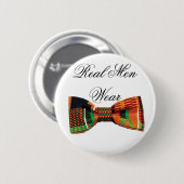 Real Mannen Draag Bowties Pin Ronde Button 5,7 Cm (Voorkant /achterkant)