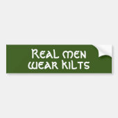 Real mannen draag Kilts Bumpersticker (Voorkant)