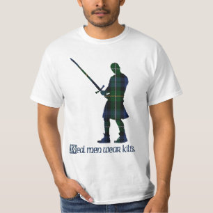 Real Mannen Draag Kilts Campbell Scottish Tartan T-shirt
