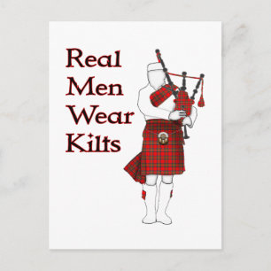 Real Mannen Draag Kilts Funny Scottish Briefkaart