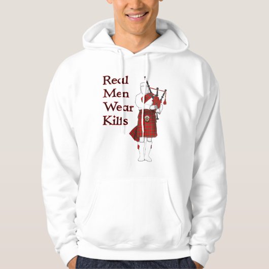 Real Mannen Draag Kilts Funny Scottish Hoodie (Voorkant)