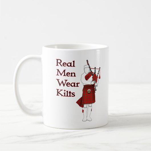 Real Mannen Draag Kilts Funny Scottish Koffiemok (Links)