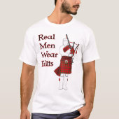 Real Mannen Draag Kilts Funny Scottish T-shirt (Voorkant)