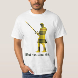 Real Mannen Draag Kilts MacLeod Scottish Tartan T-shirt