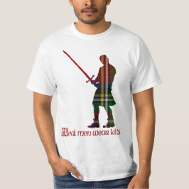 Real Mannen Draag Kilts Royal Stewart Scottish Tar T-shirt