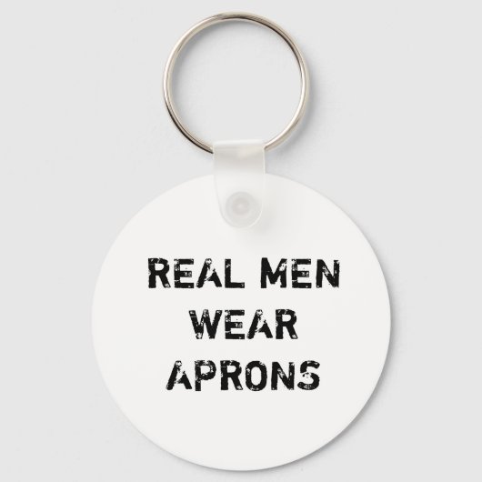 Real mannen draag schorten sleutelhanger (Voorkant)