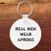 Real mannen draag schorten sleutelhanger (Voorkant)