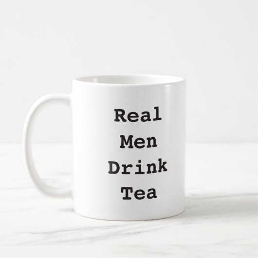 Real Mannen Drink Tea Mok Funny Mug for Him Mannen (Links)