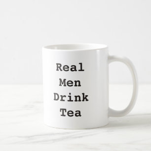 Real Mannen Drink Tea Mok Funny Mug for Him Mannen