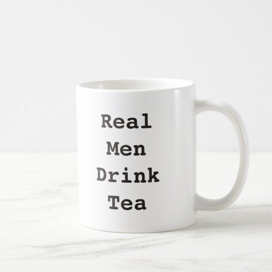 Real Mannen Drink Tea Mok Funny Mug for Him Mannen (Rechts)