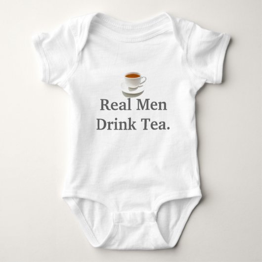 Real Mannen Drink Tea Shirt (Voorkant)