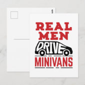 Real Mannen Drive Minivans Briefkaart (Voorkant / Achterkant)
