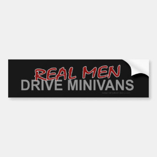 Real Mannen Drive Minivans Bumpersticker