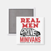 Real Mannen Drive Minivans Magneet (Voorkant / Achterkant)