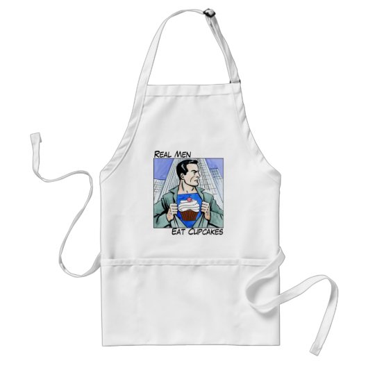 Real Mannen Eat Cupcakes Apron Standaard Schort (Voorkant)